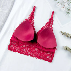 Women Lace Bra & Brief Sets Seamless Underwear Backless Vest Female