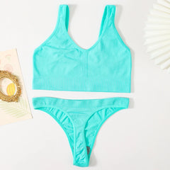 Women Bra Set Lingerie Female Seamless Underwear Bralette Tops Basic Stretchy