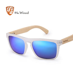 Sunglasses for Men Zebra Wood Polarized Sun glasses Rectangle Lenses
