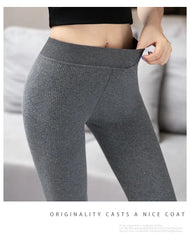 Ribbed Leggings For Women High Waist Autumn Winter Warm Legging Cotton