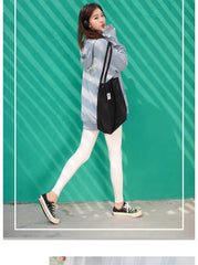 Ribbed Leggings For Women High Waist Autumn Winter Warm Legging Cotton