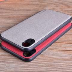 Case for iPhone X XR XS max coque Luxury textile Leather skin soft TPU hard PC phone cover for iPhone X XR XS case funda capa