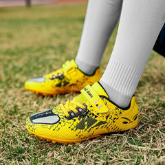 Size 28-39 Children Soccer Shoes Yellow Football Boots Boy Girl Trainers Sneakers