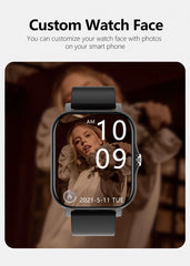 2025 Men Smart Watch Fitness Clock Sports Heart Monitor Smartwatch Bluetooth Call Music Playback 1.83'' Wrist Watches for Women