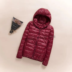 Women Winter Reversible Jackets 90% White Duck Down Keep Warm