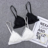 Women Lace Bra Wire Free Padded Lingerie Floral Lace Bralette Female Ultra