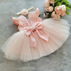 Toddler Girls Summer Lace Frocks Tutu Dress Kids Baby Children Elegant Wedding