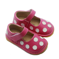 Girls Sandals with Sounds Kids Leather Shoes Children Polka Dot Sneakers Princess