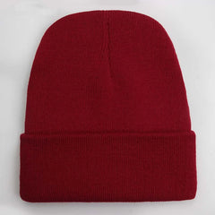 Unisex Beanie Autumn Winter Wool Blends Soft Warm Knitted Cap Men Women