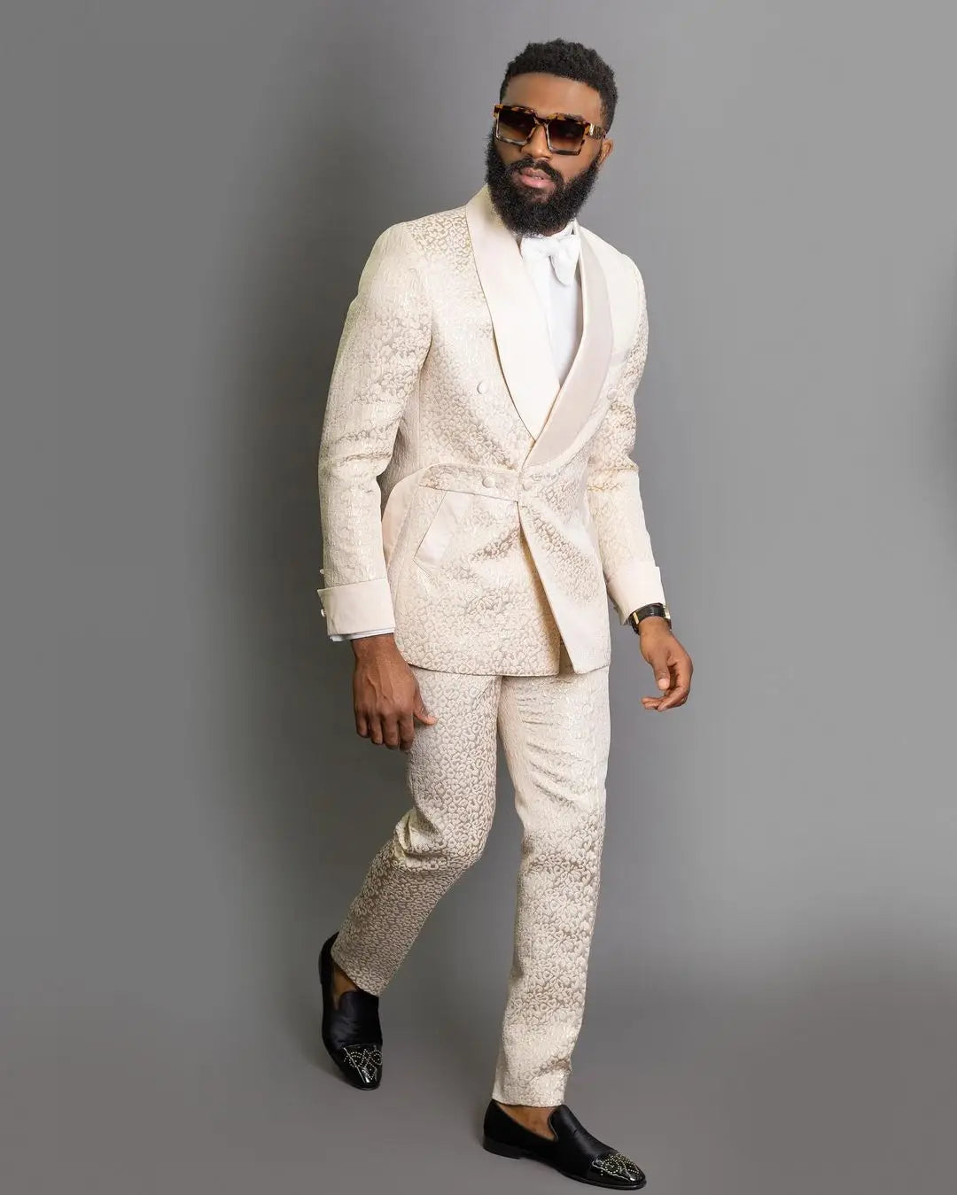Tuxedo for Mens: Men Suit Tailor-Made Costume 2 Pieces Blazer Pants Shawl Lapel