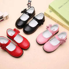 Girls Leather Shoes for Children Wedding Dress Princess School Shoes Kids