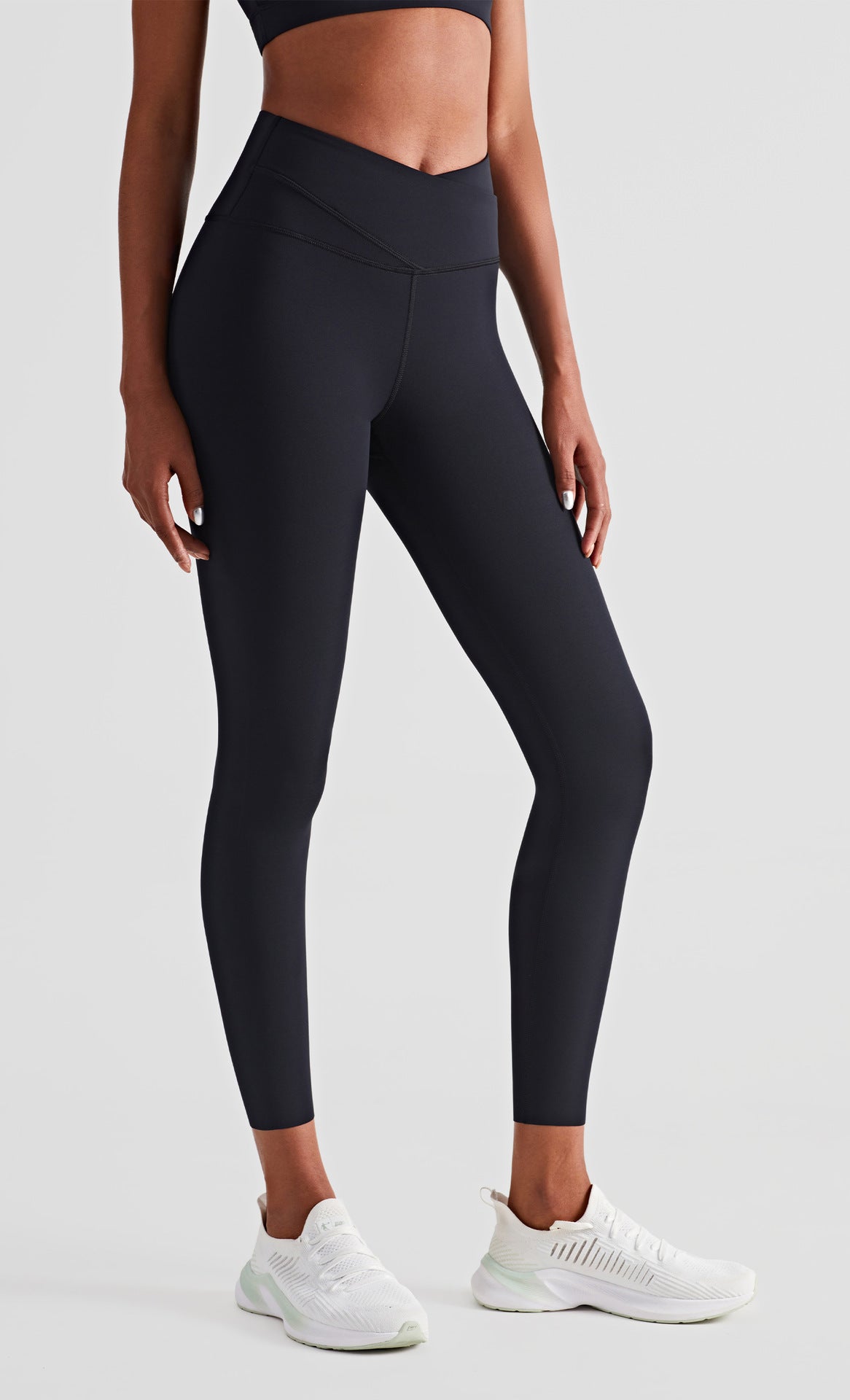 Women's Double Layer Abdominal Tightening Fitness Yoga Pants High Waist Hip