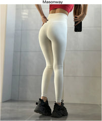 Masonway Seamless Women's Brushed Peach Yoga Pants