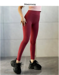 Masonway Seamless Women's Brushed Peach Yoga Pants