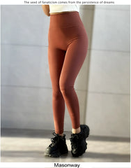 Masonway Seamless Women's Brushed Peach Yoga Pants