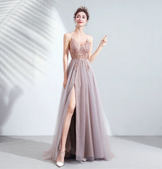 Homecoming Dresses: Spaghetti Straps Evening Dresses Beading Prom Gowns