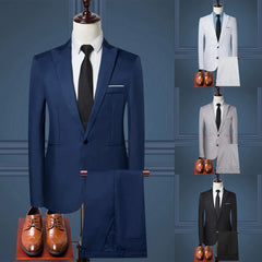 Beach Wedding Outfit Men: Men's Wedding Suit Elegant Suit Set 3 Pieces Formal Classic