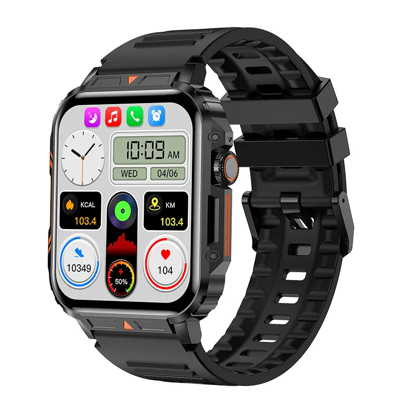 Military Men Smart Watch Health Monitor Wireless Call Smartwatch Fitness IP68 Waterproof Sports Watches for Women Android 2025