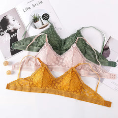 Bra and Panty Set Push Up Seamless Bras Mid Waist Briefs Underwear Sets