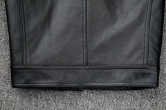 leather jacket casual denim leather coat leather coat PU washed leather, leather soft