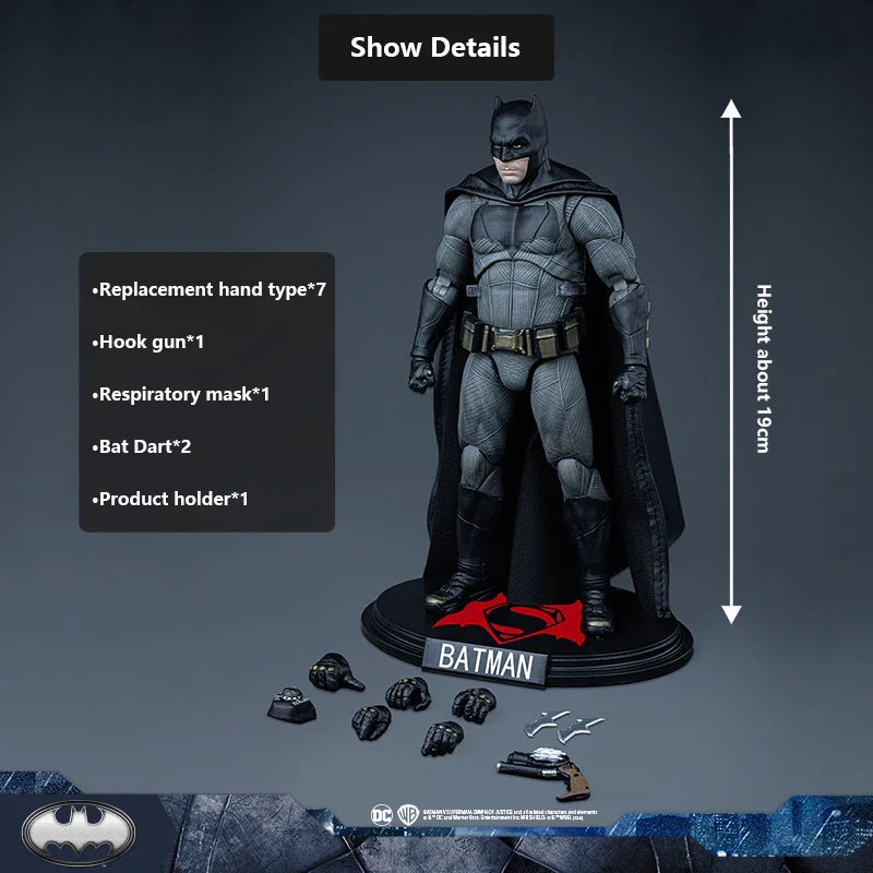 Fondjoy DC Heavy Armor Batman Movie Character Model Light Armor Big Batman 1/9 Action Figures 19cm Collect Ornaments Boy Gifts