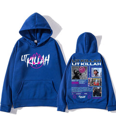 Paulo Londra Hooded LIT Killah Funko Pop Hip Hop Casual Retro Sweatshirt With Hooded