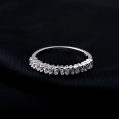 4 Pcs 925 Sterling Silver Wedding Band Solitaire Eternity Stacking Rings for Women