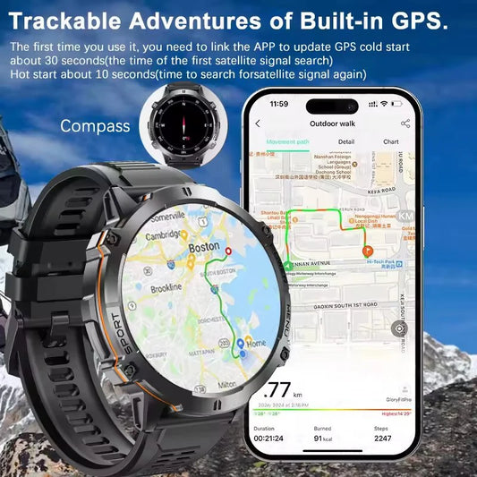GPS High End Sport Watch 1000mAh Large Battery Waterproof Durable X3 Smart Watch Men Call Smartwatch Bracelet for Android iOS