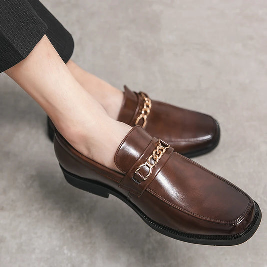 2024 Men Dress Shoes Handmade Brogue Style Paty Leather Wedding Shoes Men