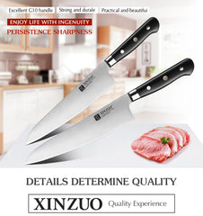 210mm Chef Knife 3 Layer 440C Core Clad Steel Kitchen Knives Stainless Steel