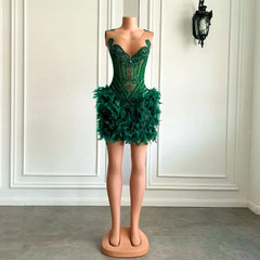 Homecoming Dresses: Luxury Beaded Diamond Women Cocktail Dress
