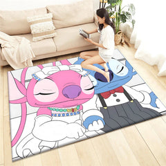 Stitch HD Printed Carpet Living Room Home Decor Sofa Table Rug Anti Slip Chair Cushion