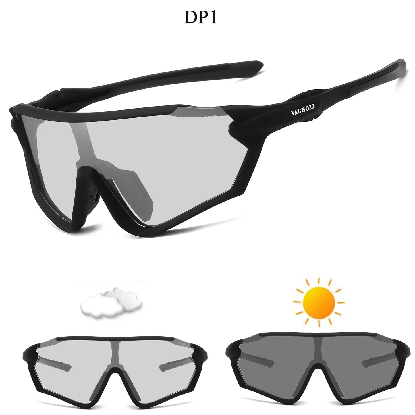 VAGHOZZ Brand New UV400 And Photochromic Cycling Glasses Outdoor Sunglasses Men Women Sport Eyewear MTB Bike Bicycle Goggles