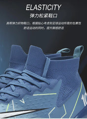 Mens Soccer Cleats High Ankle Football Shoes Long Spikes Outdoor Soccer