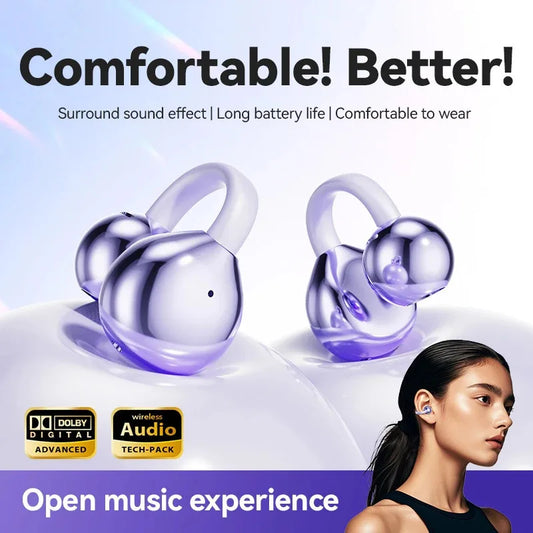 2026 Wireless Headset Bluetooth 5.4 Earplug Earphone PearlClip Pro Supports AI ENC clear Call Multipoint Connection And IPX5.