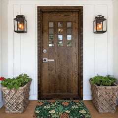 Custom William Morris Compton Floral Art Nouveau Pattern Doormat Bath Door Floor Mat