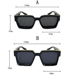 Millionaire Square Sunglasses For Men Retro Sunscreen Sunglasses Women