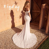White Bridesmaid Dresses: Wedding Dresses Women Slit Open Back Off The Shoulder