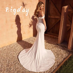 White Bridesmaid Dresses: Wedding Dresses Women Slit Open Back Off The Shoulder