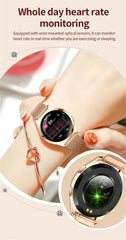 1.27inch AMOLED Women's Smart Watch Custom Watch Face Smartwatch Ladies Heart Rate Monitoring Bluetooth Call Waterproof Bracelet