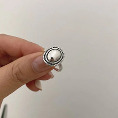 925 Sterling Silver Rings Couples Accessories INS Fashion Vintage Twist Design Round