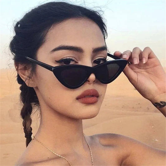Eyewear Sun Shades Female Shades Vintage Small Triangle Sunglasses