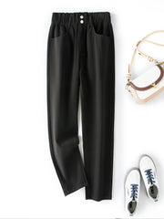 Plus Size Women's Jeans Elastic Waist Stretchy Jeans High Waist Harem Loose Mom Pants