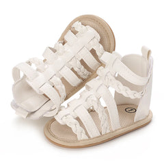 Baby Shoes Summer Girls Fashion High Top Catwalk Shoes Non-slip Soft Rubber