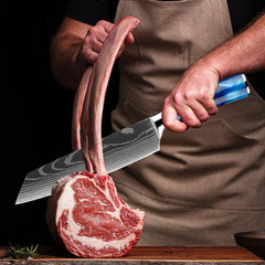 1-8 Piece Kitchen Knife Set, Blue Resin Handle for Chef Knife, Paring Knife