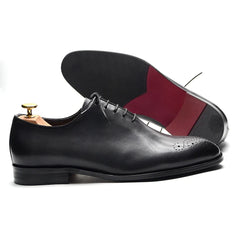 Luxury Classic Mens Oxford Dress Shoes Whole Cut Genuine Leather Handmade