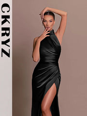 Evening Dresses: Evening Party Dresses Women Sleeveless Backless Halter