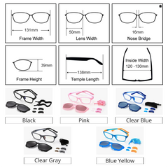 Sunglasses Polarized Clips On Glasses Child 0 Diopter Prescription Optic Myopia