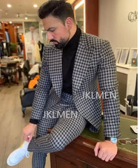 Beach Wedding Outfit Men: Mens Suits 2PCS Wedding Tuxedos Vintage Fit Formal