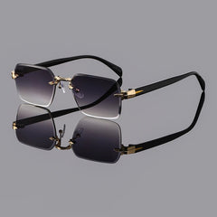 1pc Unisex Multicolor Casual Personality Retro Rimless Square Glasses For Daily Life Outdoor Vacation Beach Street-Photography